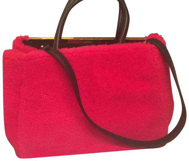 Fendi Shearling Wool Satchel 