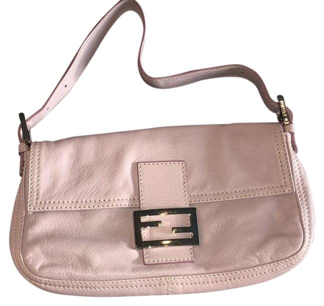 Fendi Shoulder Bag Shoulder Bag Evening Light Lavender Cowhide Leather Clutch 