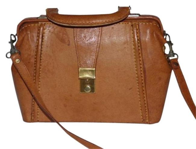 Fendi Shoulder Bag Structured Two way SatchelShoulder Camel Leather Satchel 
