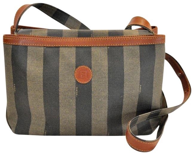 Fendi Shoulder Brown Canvas Cross Body Bag 