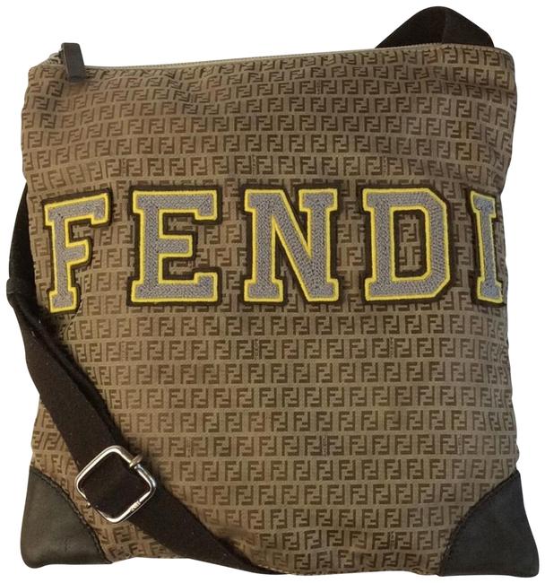 Fendi Shoulder Brown Nylon Cross Body Bag 