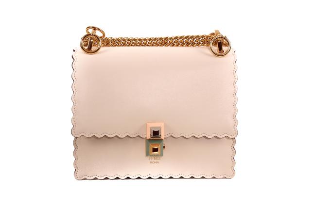Fendi Shoulder Cream Leather Cross Body Bag 