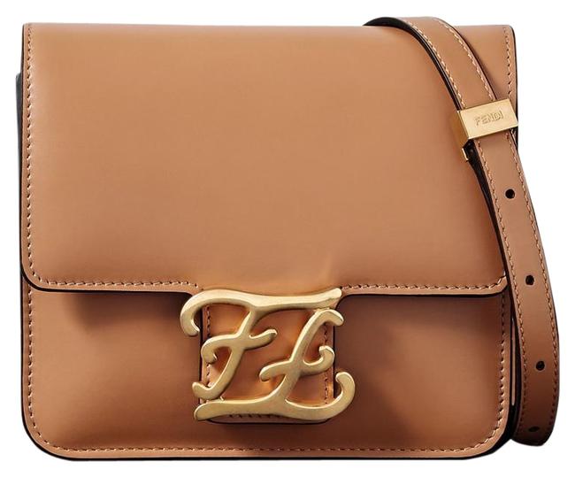 Fendi Shoulder Karligraphy Leather Cross Body Bag 