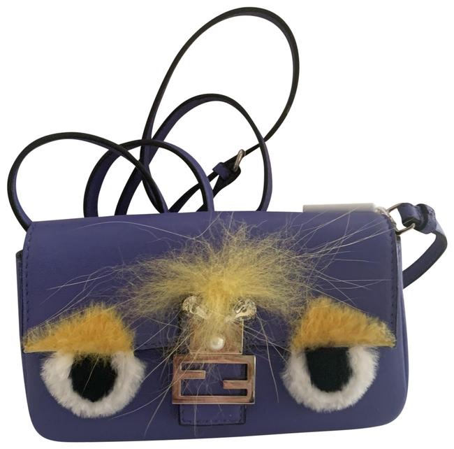 Fendi Shoulder Mini Purple Leather Cross Body Bag 