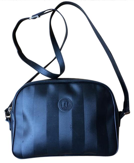 Fendi Signature Pequin Beauty Black Cross Body Bag 