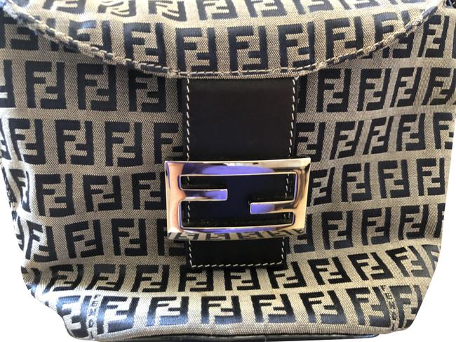 Fendi Small Blue Canvas Hobo Bag 