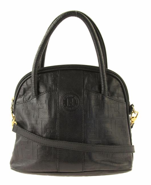 Fendi Small Doctor Black Leather Satchel 