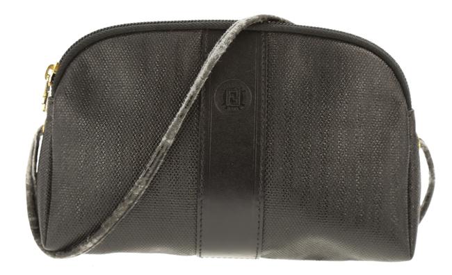 Fendi Small Dome Black Leather Cross Body Bag 