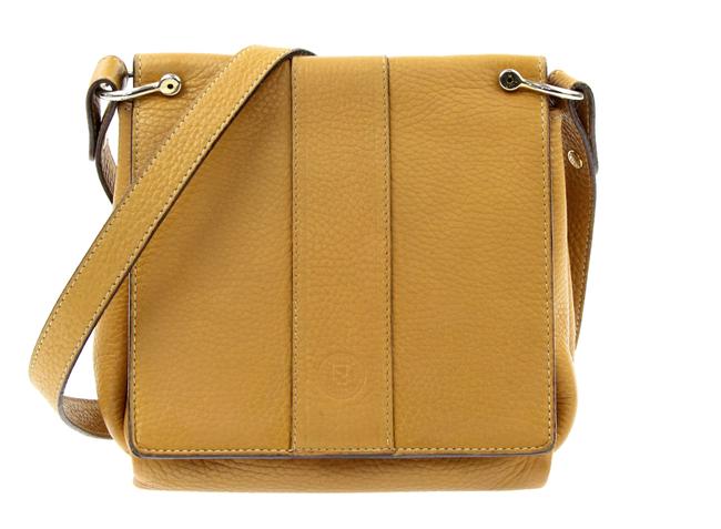 Fendi Small Flap Brown Leather Cross Body Bag 