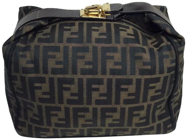 Fendi Small Zucca Brown Canvas Satchel 