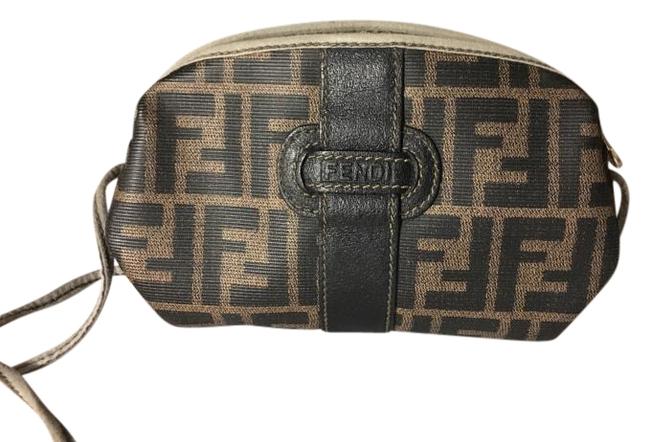 Fendi Small Zucca Coated CanvasLeather Cross Body Bag 