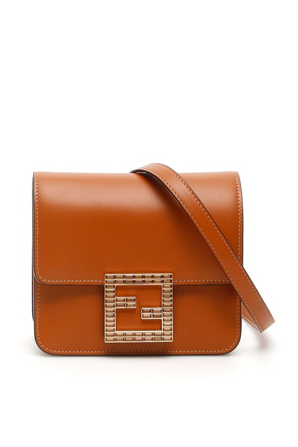 Fendi Sn Fab Brown Leather Cross Body Bag 
