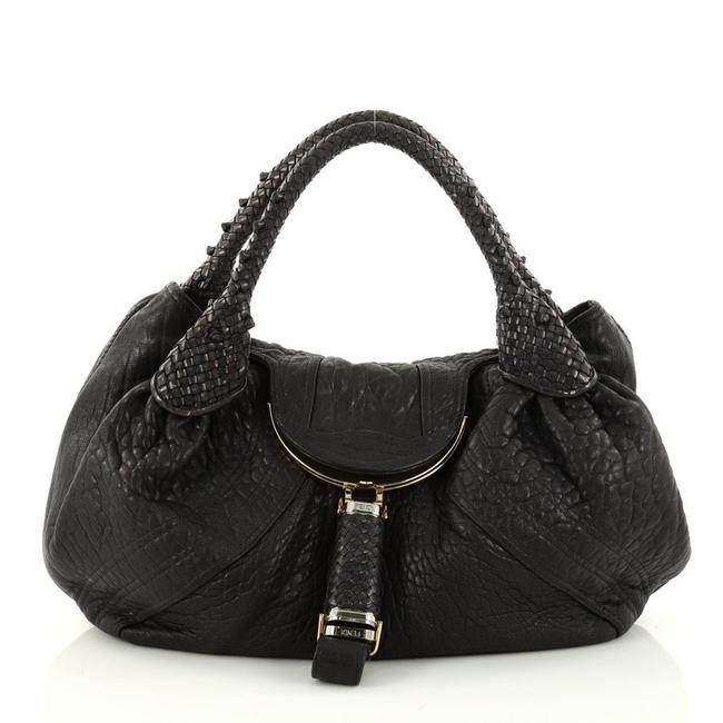 Fendi Spy Black Leather Satchel 