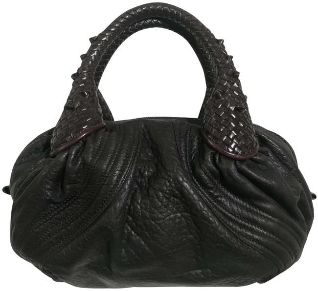 Fendi Spy Brown Leather Satchel 