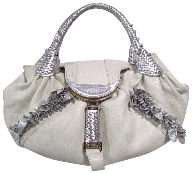Fendi Spy Cream Leather Hobo Bag 