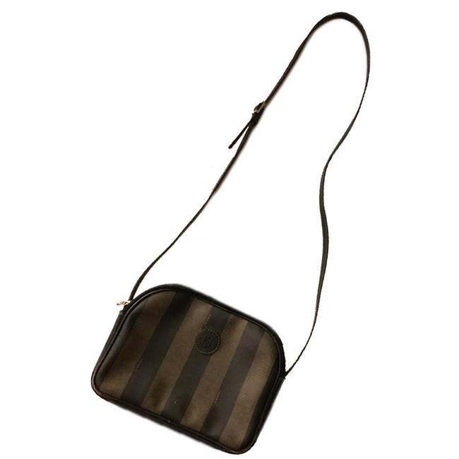 Fendi Stripe Brown Cross Body Bag 