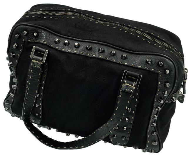 Fendi Studs Handbag Black Satchel 