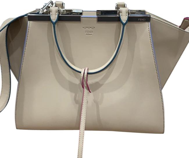 Fendi Stunning Spring Collection 3jours Medium Cream Leather Satchel 