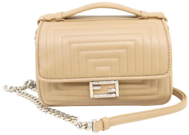 Fendi Tan Calfskin Leather Satchel 