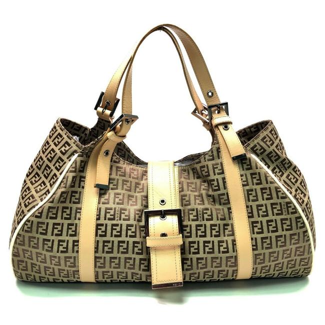 Fendi Tan Camel Leather Satchel 