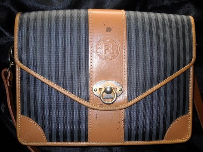 Fendi TanBlue Cross Body Bag 