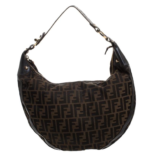Fendi Tobacco Zucca Chef Brown Canvas Hobo Bag 