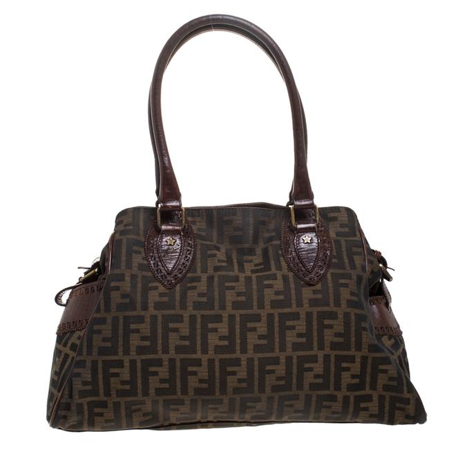 Fendi Tobacco Zucca Chef Du Jour Brown Canvas Satchel 