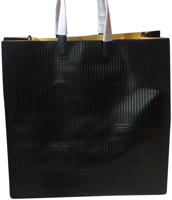 Fendi Tote Black Leather Satchel 