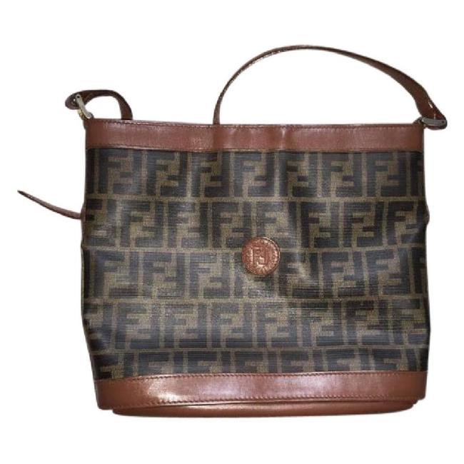 Fendi Vantage 1990 Multi Brown Leather Cross Body Bag 