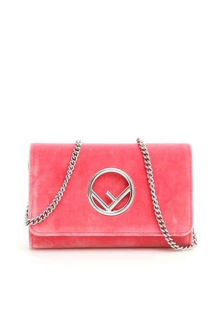 Fendi Velvet F Logo Minibag Multicolored Clutch 