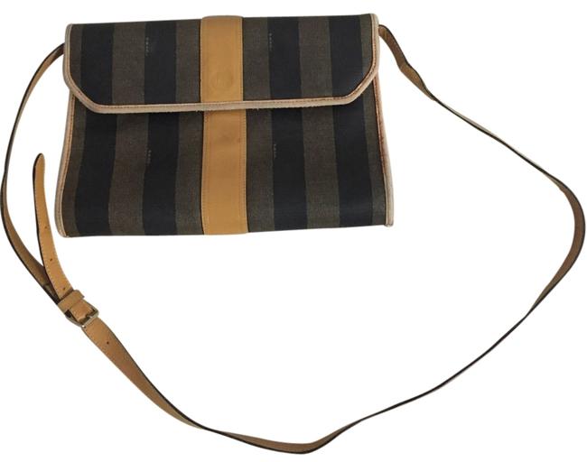 Fendi Vintage Brown Leather Cross Body Bag 