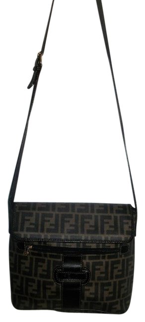 Fendi Vintage Canvas and Leather Cross Body Bag 