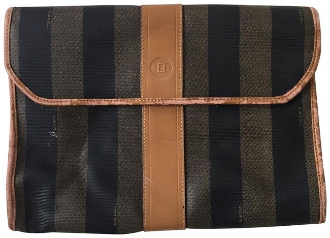 Fendi Clutch Vintage Stripe Cross Body Bag 