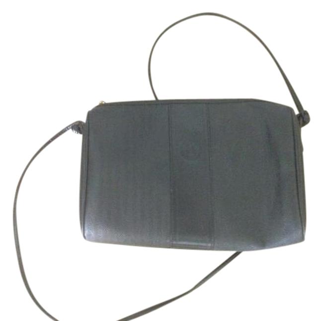 Fendi Vintage Striped Black Coated Canvas Cross Body Bag 