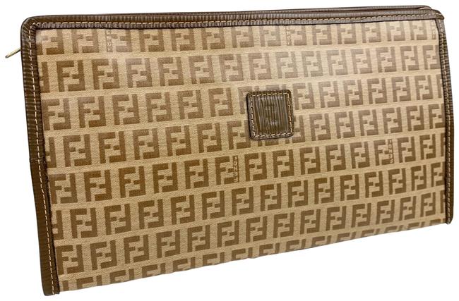 Fendi Vintage Tan Pvc Clutch 