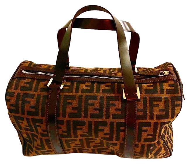 Fendi Boston Bag Vintage Zucca Satchel 