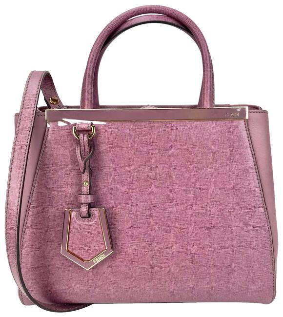 Fendi Vitello Elite Petite 2jours Tote Lilac Leather Satchel 