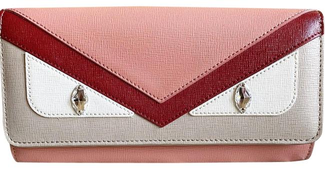 Fendi Wallet On A Chain Pink Leather Clutch 