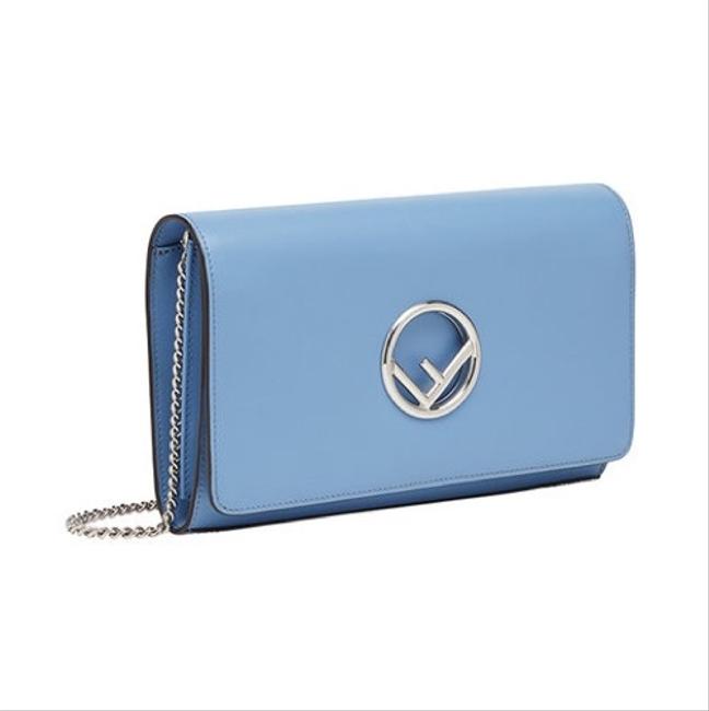 Fendi Wallet on Chain Blue Cross Body Bag 
