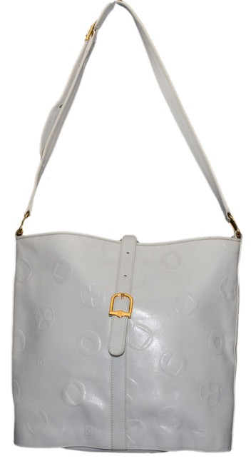 Fendi White Lether Cross Body Bag 