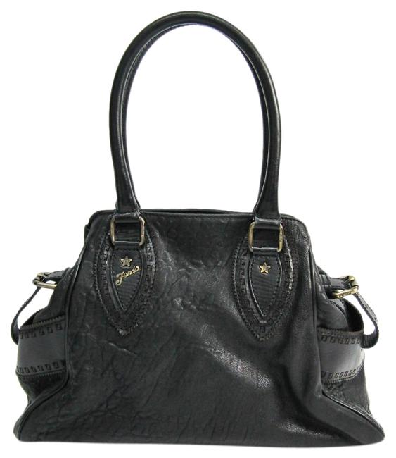 Fendi Women&s Handbag Black Leather Satchel 