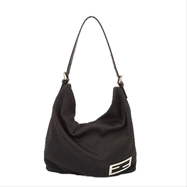 Fendi Women&s Handbag Black Nylon Satchel 