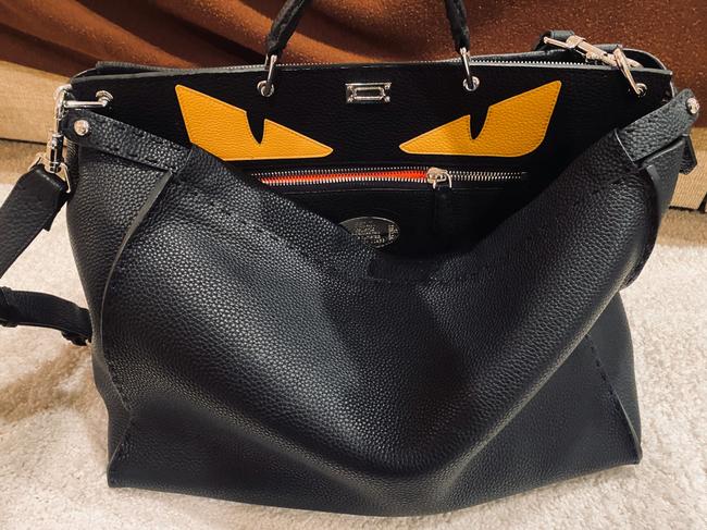 Fendi XL Selleria Peekaboo Monster Handbag Leather Satchel 