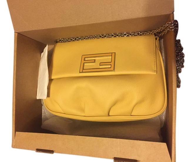 Fendi Yellow Leather Cross Body Bag 
