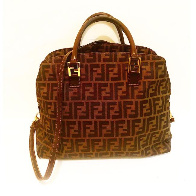 Fendi Zucca 2 Way Shoulder Cross Body Bag 