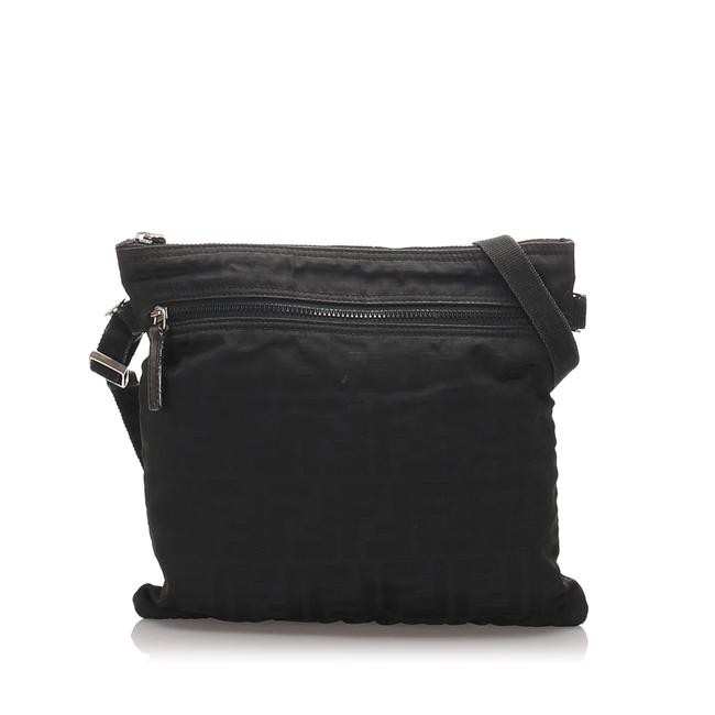 Fendi Zucca Black Nylon Cross Body Bag 