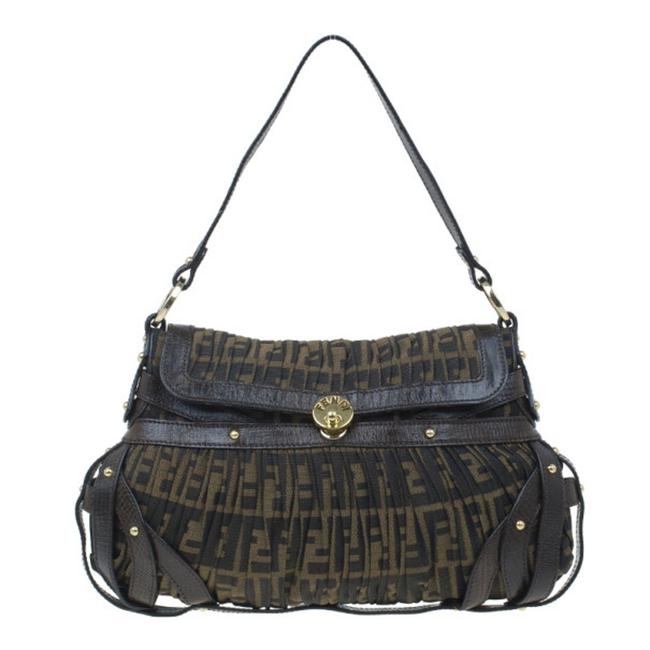 Fendi Zucca Chef Brown Fabric Hobo Bag 