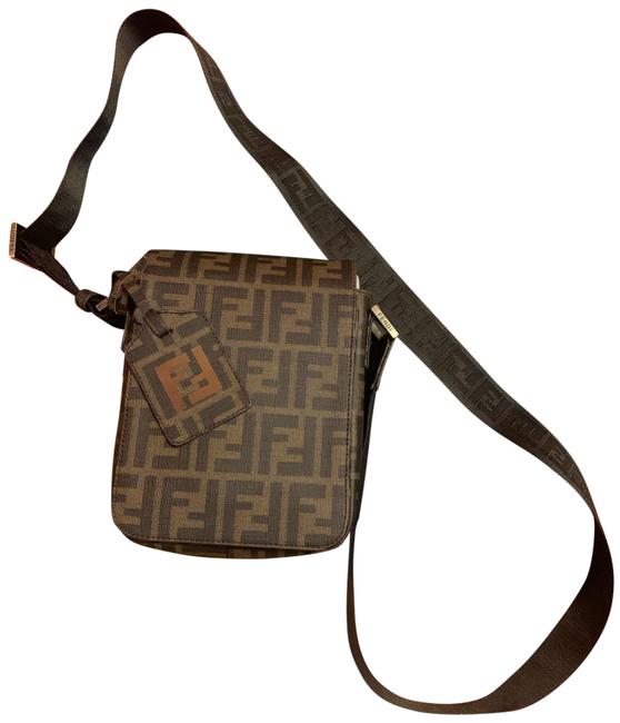 Fendi Zucca Coated Canvas Cross Body Bag 