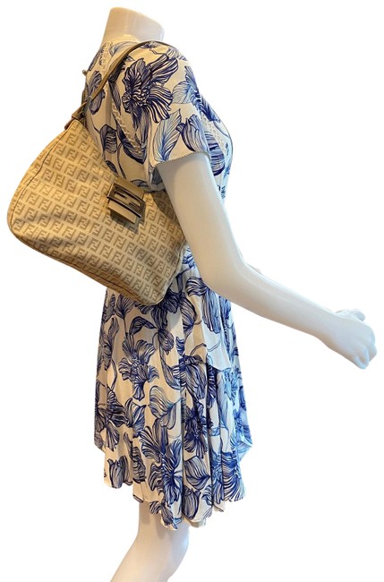 Fendi Zucca Cream Canvas Hobo Bag 