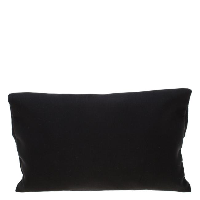 Fendi Zucca Fold Over Black Fabric Clutch 